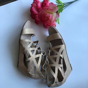 New York Transit Nude Wedge Sandal